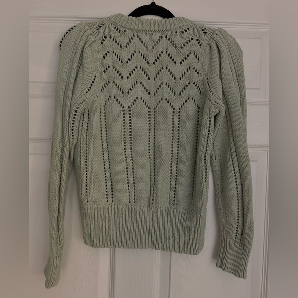 Madewell Pointelle Puff Sleeve Sweater S - Picture 5 of 6